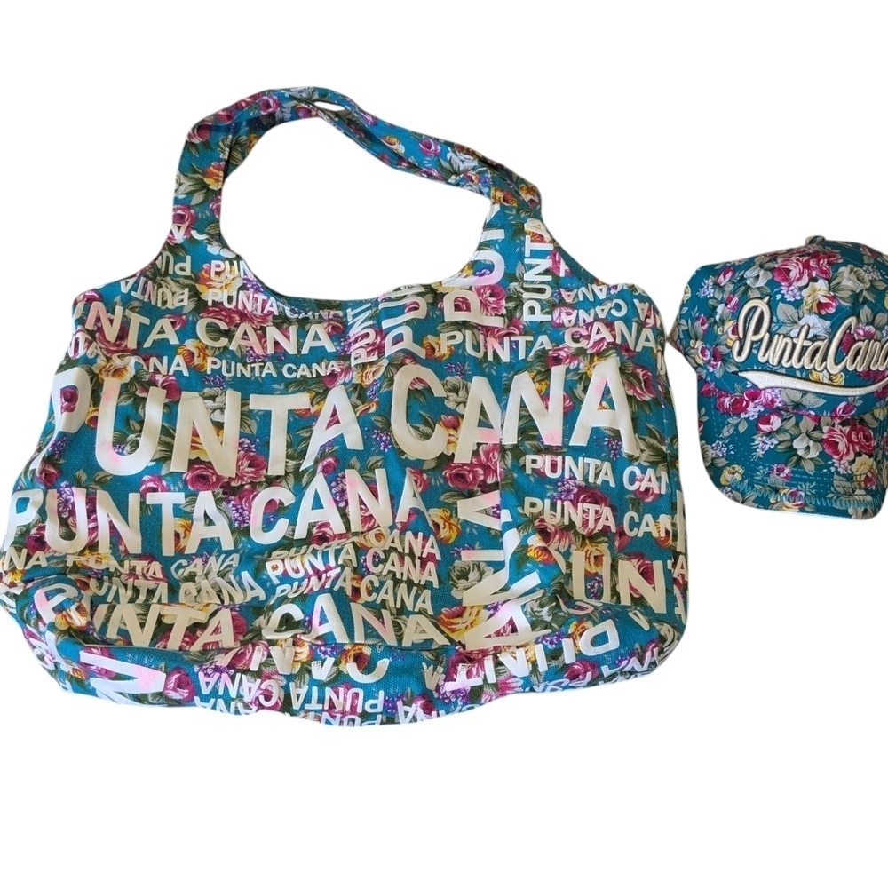 Punta Cana Tote and Cap Set. Multicolor Theme.